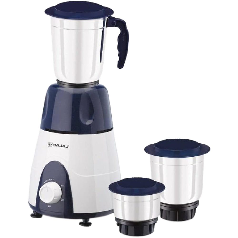 BAJAJ GX3 DLX 500 Watts 3 Jar Gx 500 Mixer Grinder 3 Jars Dark Blue Bajaj Rokomari