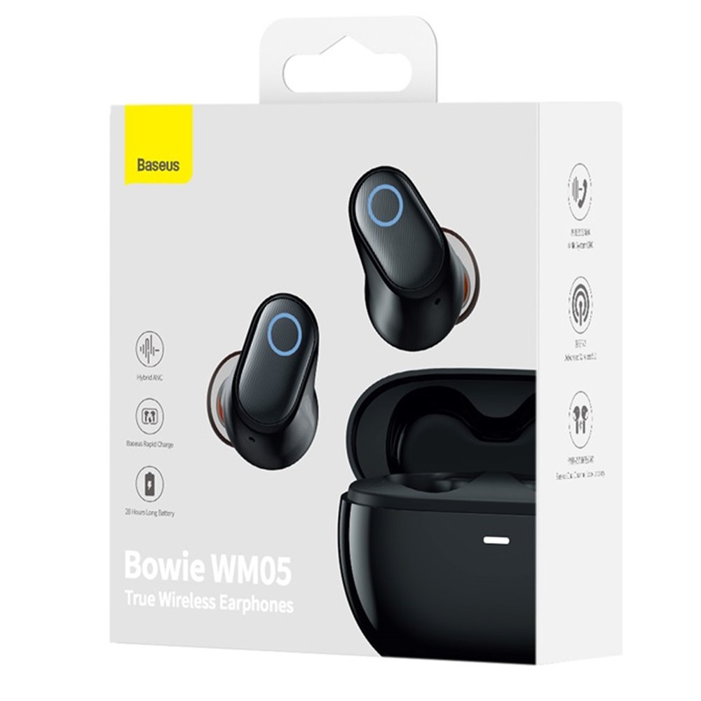 Baseus Bowie WM05 True Wireless Earphones (NGTW200001)-Black : Baseus | Rokomari.com