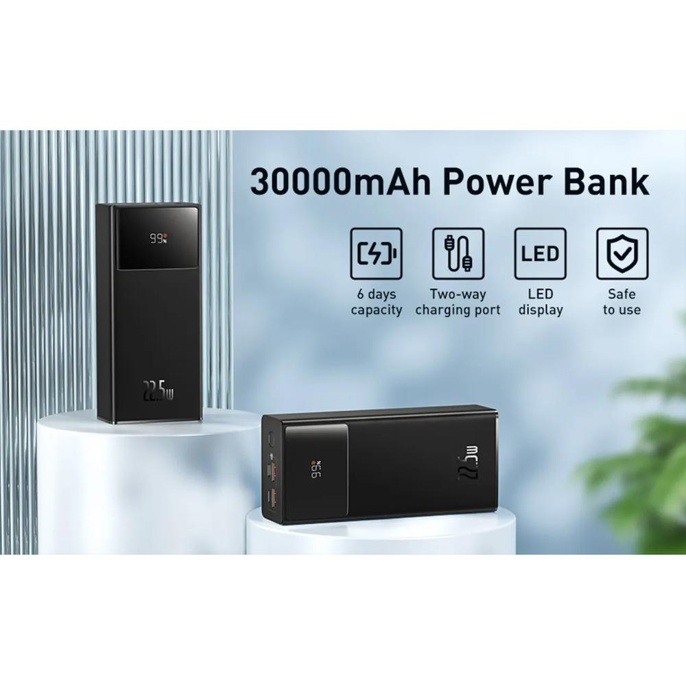 Power Bank Baseus 30000mah 22.5w- Start Lord Digital Display