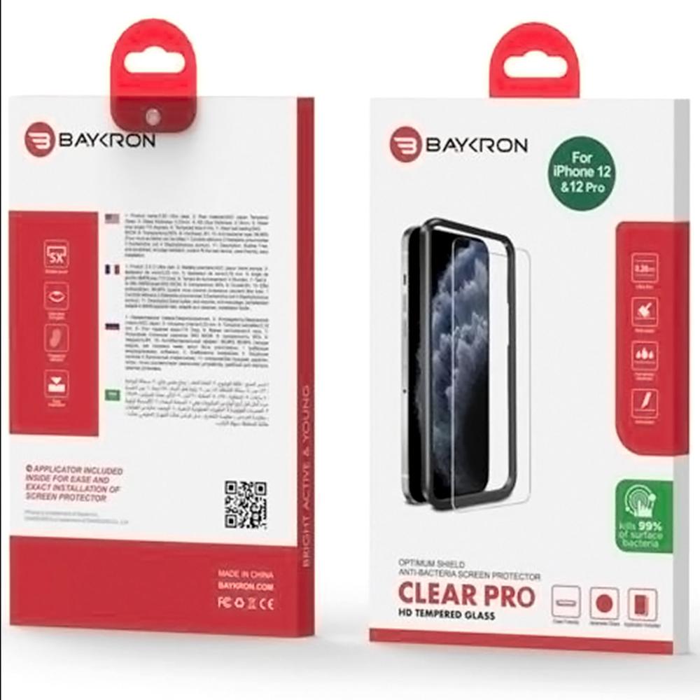 BAYKRON Premium Tempered Glass Privacy Screen Protector for iPhone 13 / 13 Pro 6.1 - Edge to Edge Coverage and Antibacterial Protection; Includes