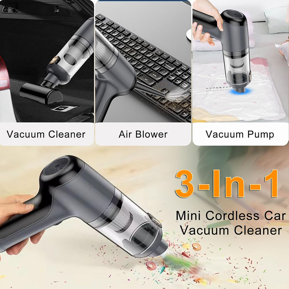 3 in 1 Mini Car Vacuum Cleaner and Air Blower price in Bangladesh