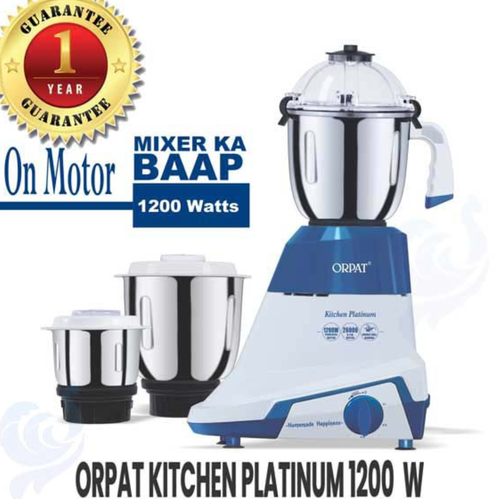 Orpat Mixer Grinder – Kitchen Queen – 650W - Light Blue - Indic Brands