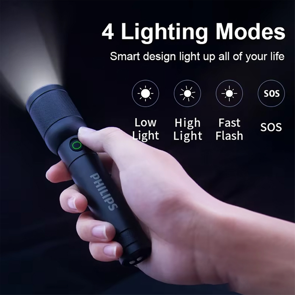 Philips Compact Powerful Bright LED Flashlight - SFL6168