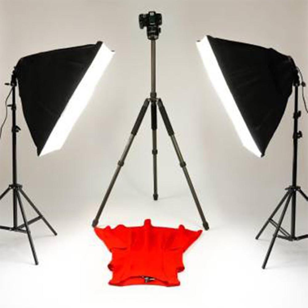 SLOW DOLPHIN Photography Studio Softbox Lighting Kit With 16"X16" Softbox And 3 Colors Temperature 85W LED Bulb With Remote,Professional