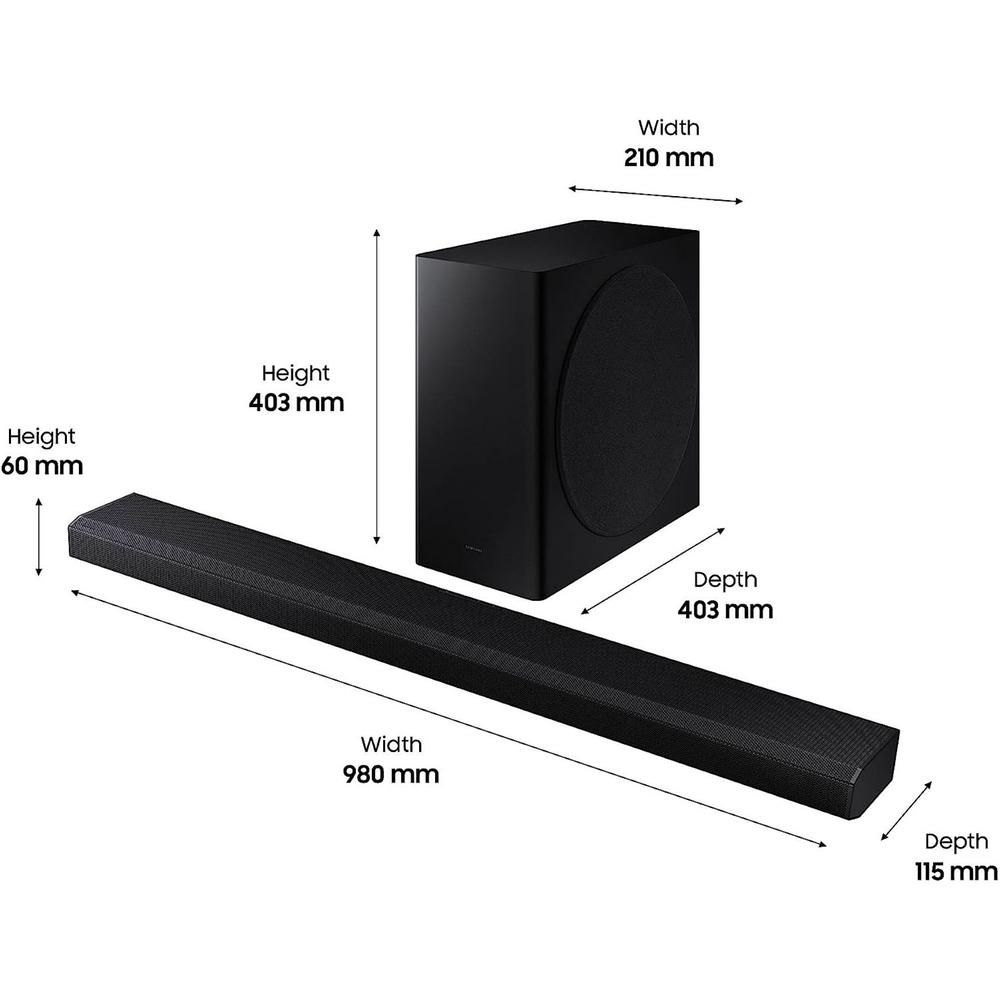 samsung hw q800a dimensions