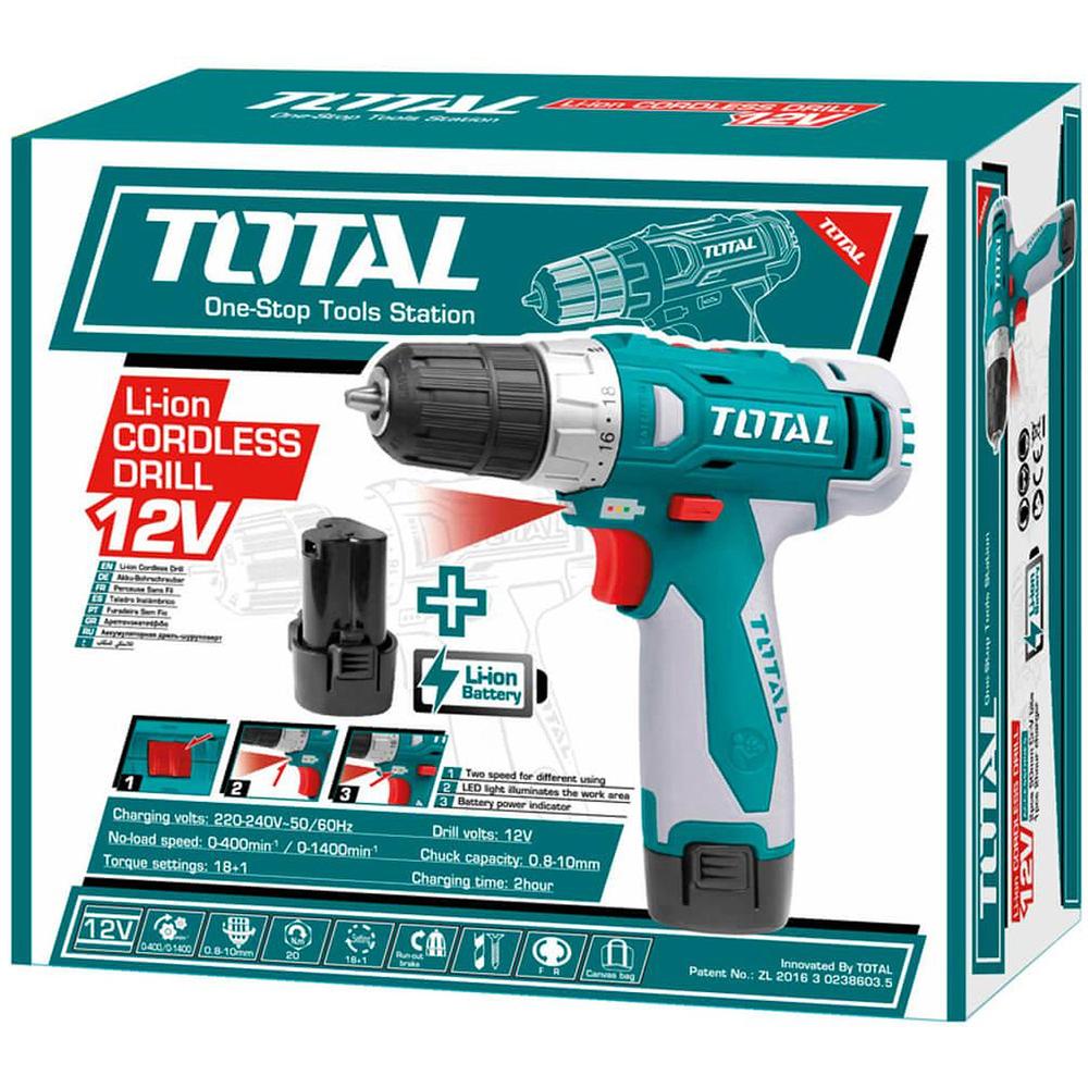 Total Cordless Drill 12V 20nm TDLI228120 Total One Stop Tools Station Rokomari