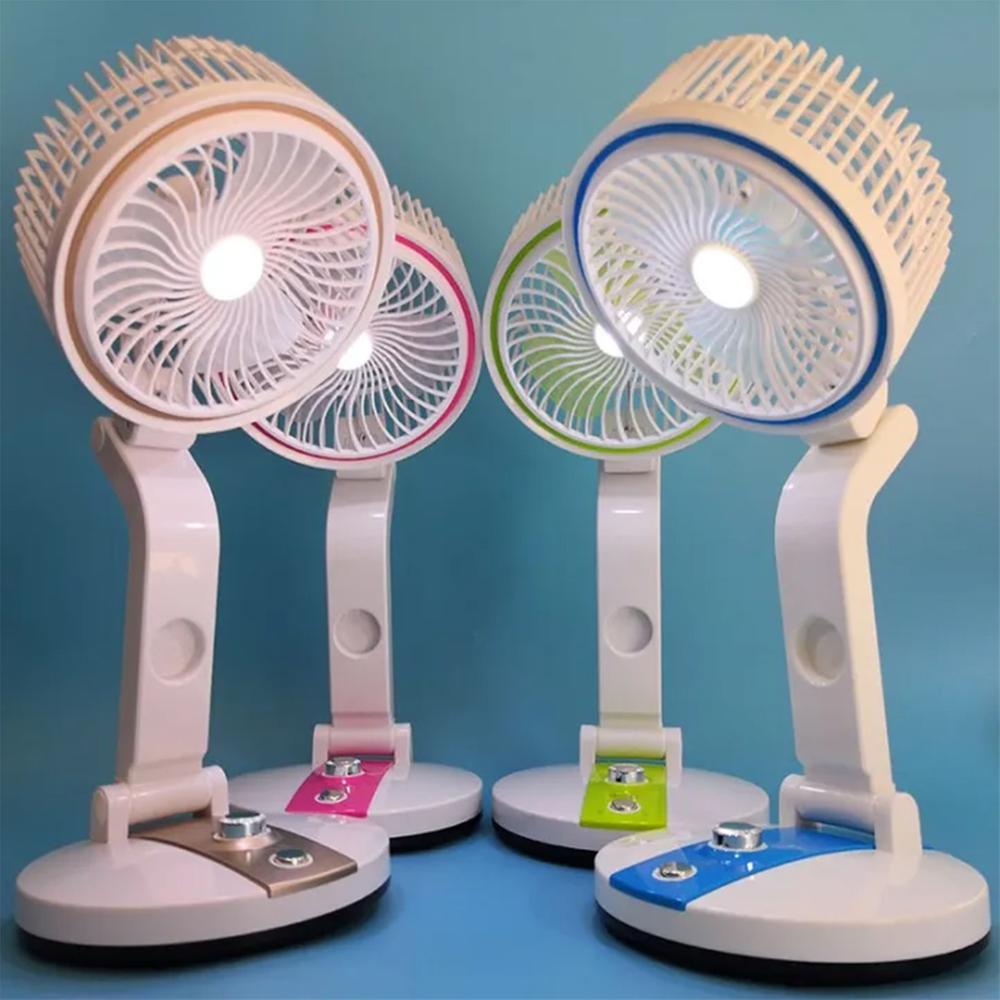 USB Rechargeable Folding Fan with LED Light any color LR 2018