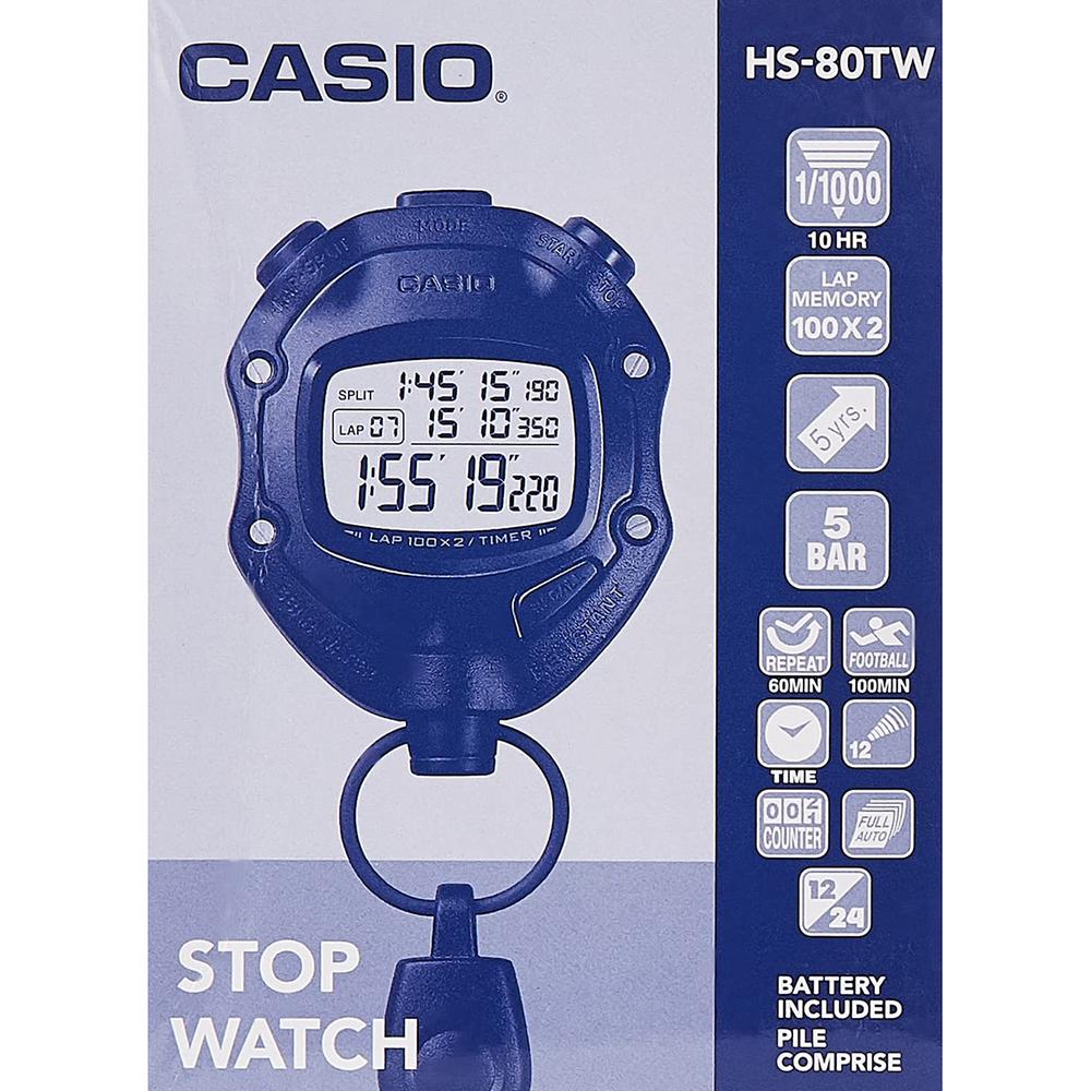 Stopwatch Cronometro Casio Stopwatch Black HS 80TW-1 CASIO Watch