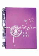 Hearts Panel Notebook Flower Design (Violet Color)
