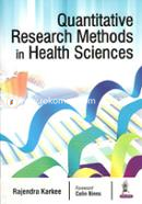 Quantitative Research methods in health science