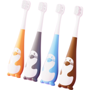 10000 Hair Children's Toothbrush 2-12 Years Old Small Brush Head Oral Cleaning Baby Seal Cartoon Standing Children's Toothbrush -1Pcs