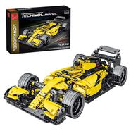 1:10 Yellow Racing Car Blocks 1084pcs Technic Formula 1 Exclusive Car Building Blocks Set