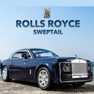 1:24 Rolls Royce Sweptail Diecast Alloy Car XLG Premium Model Vehicle Metal Toy Model Pull back Sound Light