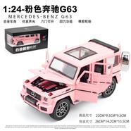 1:24 diecast alloy car mercedes pink benz die cast model g-class alloy toy car