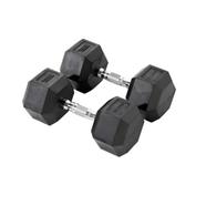 12.5Kg Hex Dumbbell 1 Pair Total 25Kg - Black