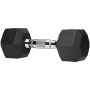 12.5Kg Hex Dumbbell 1 Pair Total 25Kg - Black