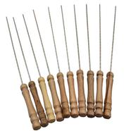 12 Pcs BBQ Stick - Brown and Silver