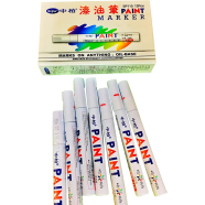12 Piece Waterproof Tire Marking Pen - White (Bundle Of 12)