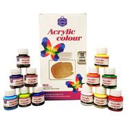 12 Shades keepSmiling Acrylic Colours 25ml Jar