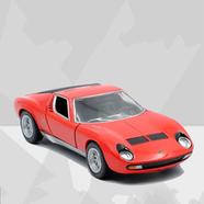 1:32 Lamborghini MIURA Super Sports Car Model Metal Diecast Car Toy Car Sound and Light Pull Back Toy