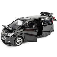 1:32 Toyota Alphard MPV Diecasts Car Simulation Steering Shock Toy Vehicles Metal Car 6 Doors Open Model Car Sound Light Toys For Children Gift