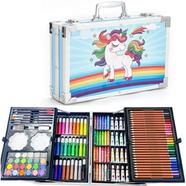 145 Piece Art Studio Colouring Briefcase Art Painting With Aluminum Case (Blue Color Box)