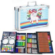 145-Piece Art Supplies Set for Kids, Portable Aluminum Case Art Kit (Pink) image
