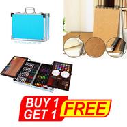 145-Piece Art Supplies Set for Kids, Portable Aluminum Case Art Kit (Blue) with Free Handmade Drawing Pad A5 (BUY 1 GET 1 FREE)