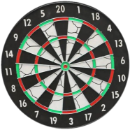 15 Dart Board - Black and White