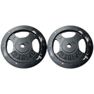 15 KG Black Barbell / Dumbbell Weight Plate Set 2 Pcs Total 30 KG - Local Made icon