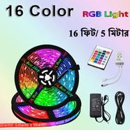 16 Colours Waterproof Flexible Tape Color Changing Rgb Led Strip Lights With Remote Controller And Power Supply