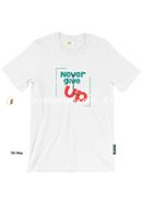 Never Give Up T-Shirt - XXL Size (White Color)