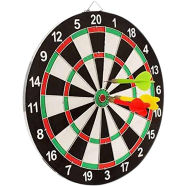 18inchDouble Sided Flocking Dart Board Including Free 6 Darts (multicolor).