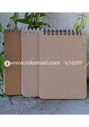 Memo Book White Black and Silver Double O Ring Notebook 3 Pack