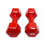 1 Kg Vinyl Dumbbell - 1 Pair - Multicolor