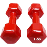 1 Kg Vinyl Dumbbell - 1 Pair - Multicolor icon