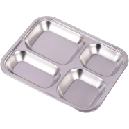 1 Pcs Compartment Stainless Steel Cafeteria Tray icon