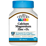 21st Century Calcium Magnesium Zinc plus D3 - 90 Tablets