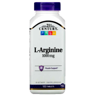 21st Century L-Arginine 1000mg Muscle Support Dietary Supplement - 100 Tablets