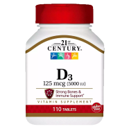 21st Century Maximum Strength D3 5000 IU Tablets - 110 Count