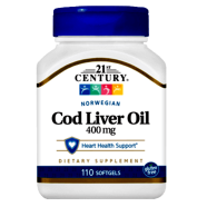 21st Century Norwegian Cod Liver Oil 400mg - 110 Softgels