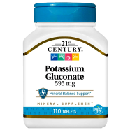 21st Century Potassium Gluconate 595 mg - 110 Tablets -522013370