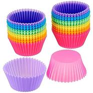 24pcs/lot 7cm Silicone Reusable Cake Mold Muffin Cupcake Jelly Baking Nonstick Maker Mould Pastry Holder Cup Cooking Tools