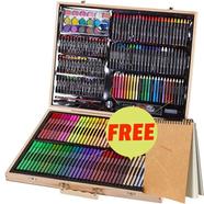 251 Pcs Art Tools Painting Set for Kids Children Drawing Art markers Pen Crayons Oil pastels for Kids with Wooden Case - Free Handmade Drawing Pad A5 Size 20 Pages
