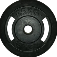 2.5 Kg Barbell Dumbbell Plate Total 5 Kg - Black - 2 Pcs 