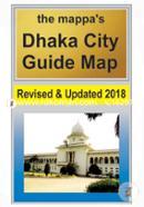 Dhaka City Guide Map And Gulshan, Banani, Baridhara, Mohakhali, Dhanmondi,Motijheel And Uttara Details (Plastic Wood with Framing)