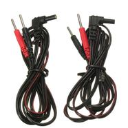 Replacement Electrode Lead Wires Standard Connect Cables For Tens/Ems Massage Digital Electronic Therapy Machines with 2mm Pin - 2Pcs