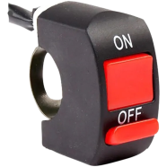 2 Piece Universal Motorcycle Handlebar Flashing Switch Moto Light Switch On Off Button Atv Bike Dc12v/10a Black Two Core Wire