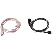 2 Pin Universal Black/Beige Adapter Cable Hearing Aid Receiver for Pocket Wire Standard Power Cord