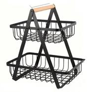 2 Tier Countertop Fruit Basket,Portable Fruit Bowle Basker for Kitchen Organizer Storage 